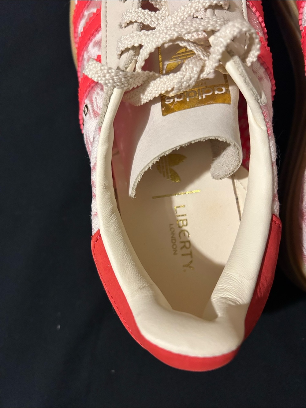 Adidas Gazelle Liberty London Better Scarlet Gum Shoes - Picture 6 of 10